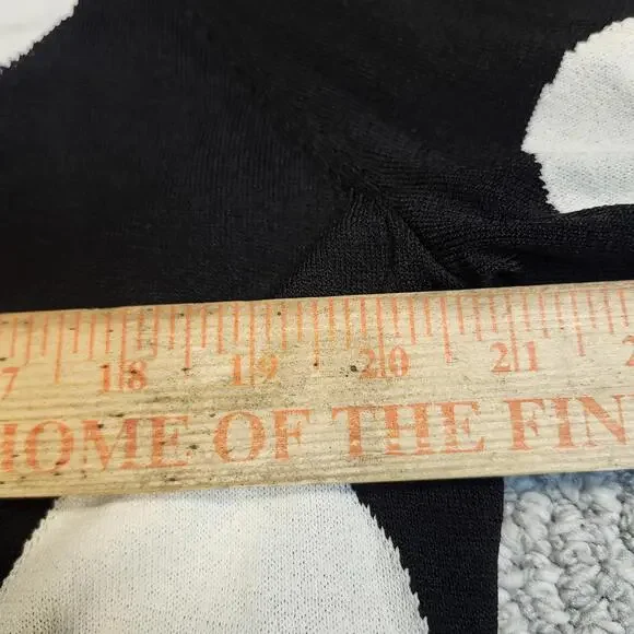 Chico's Black Cardigan with Large White Polka Dots, Size 2P - Picture 2 of 9